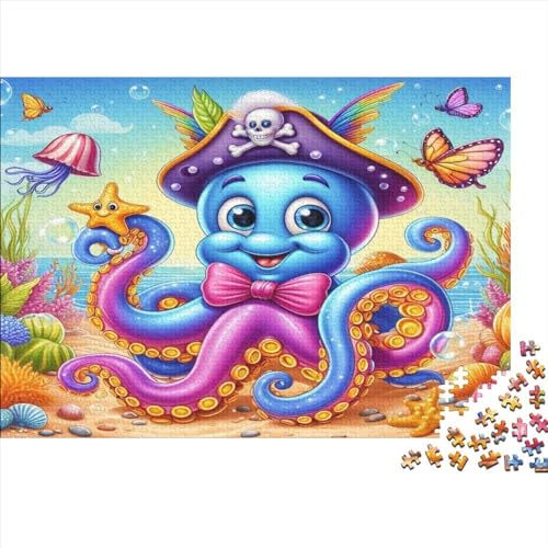Puzzles Für Erwachsene 1000-teilige Puzzles Für Erwachsene Pirate Octopus Puzzles Für Erwachsene Und Kinder, Lernspiele, Heimdekoration, Buntes Puzzle 1000pcs (75x50cm) von CPXSEMAZA