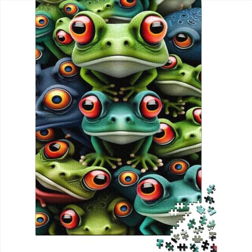 Puzzles Für Erwachsene 300 Teile Holzpuzzle Cute Frog Puzzle-Kunstwerk, Puzzle-Wanddekoration, Einzigartige Geburtstags 300pcs (40x28cm) von CPXSEMAZA