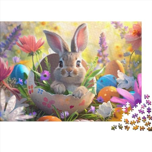 Puzzles Für Erwachsene 300 Teile Holzpuzzle Easter Egg Bunny Puzzle-Kunstwerk, Puzzle-Wanddekoration, Einzigartige Geburtstags 300pcs (40x28cm) von CPXSEMAZA