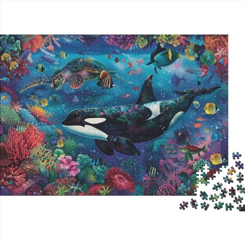 Puzzles Für Erwachsene 300 Teile Holzpuzzle Killer Whale Puzzle-Kunstwerk, Puzzle-Wanddekoration, Einzigartige Geburtstags 300pcs (40x28cm) von CPXSEMAZA