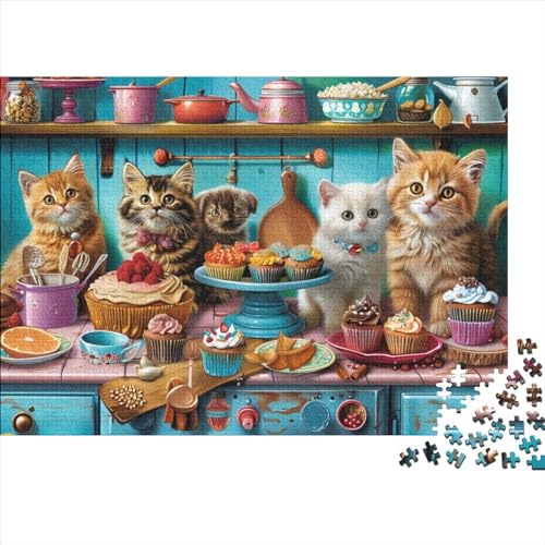Puzzles Für Erwachsene 300 Teile Kitchen Cat Puzzles Als Geschenke Für Erwachsene 300pcs (40x28cm) von CPXSEMAZA