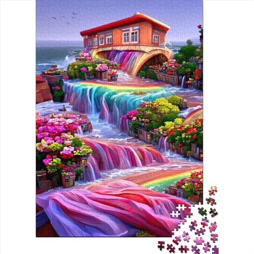 Puzzles Für Erwachsene 500 Teile Holzpuzzle Colorful Hut Puzzle-Kunstwerk, Puzzle-Wanddekoration, Einzigartige Geburtstags 500pcs (52x38cm) von CPXSEMAZA