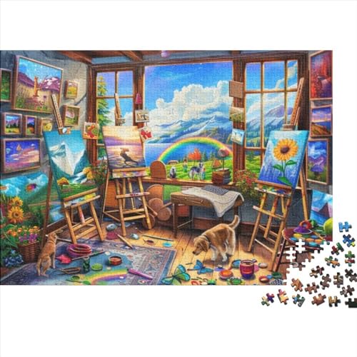 Puzzles Für Erwachsene 500 Teile Holzpuzzle Colorful Studio Puzzle-Kunstwerk, Puzzle-Wanddekoration, Einzigartige Geburtstags 500pcs (52x38cm) von CPXSEMAZA