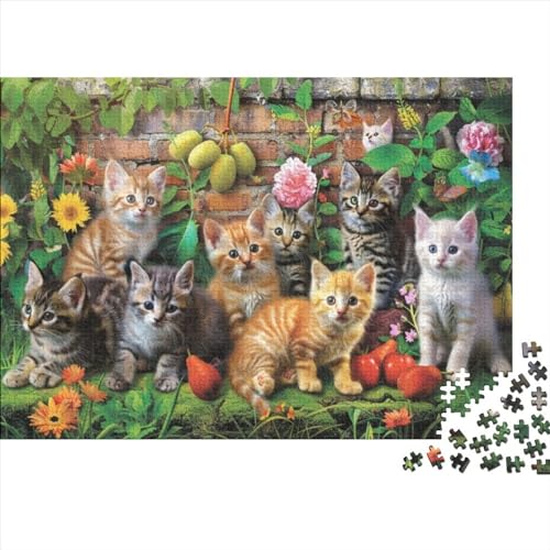 Puzzles Für Erwachsene 500 Teile Holzpuzzle Cute Kitten Puzzle-Kunstwerk, Puzzle-Wanddekoration, Einzigartige Geburtstags 500pcs (52x38cm) von CPXSEMAZA
