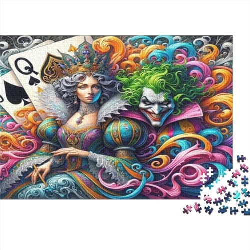 Puzzles Für Erwachsene 500 Teile Holzpuzzle Poker Couple Puzzle-Kunstwerk, Puzzle-Wanddekoration, Einzigartige Geburtstags 500pcs (52x38cm) von CPXSEMAZA