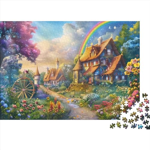 Rainbow Cabin 1000-teilige Puzzles Für Erwachsene Und Kinder Ab 12 Jahren 1000pcs (75x50cm) von CPXSEMAZA