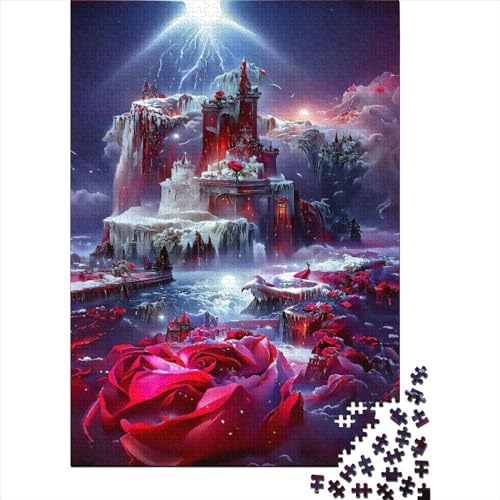 Rose Castle Puzzles Für Erwachsene 1000 Teile Puzzles Für Erwachsene Puzzles 1000 Teile Für Erwachsene Anspruchsvolles Spiel 1000pcs (75x50cm) von CPXSEMAZA
