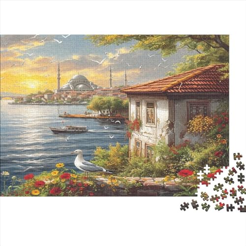 Seaside Town Puzzles 1000 Teile Für Erwachsene Puzzles Für Erwachsene 1000 Teile Puzzle Lernspiele Ungelöstes Puzzle 1000pcs (75x50cm) von CPXSEMAZA