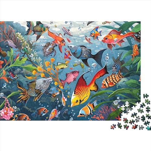 Tropical Ocean Fish Ungelöstes 3D-Puzzle Mit 500 Teilen Für Erwachsene Und Jugendliche Ab 12 Jahren 500pcs (52x38cm) von CPXSEMAZA