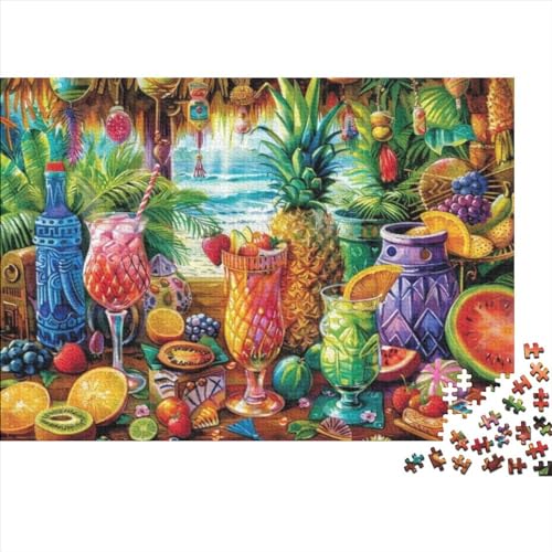 Tropical Themed Drinks Puzzles Für Erwachsene 1000 Teile Puzzles Für Erwachsene Puzzles 1000 Teile Für Erwachsene Anspruchsvolles Spiel 1000pcs (75x50cm) von CPXSEMAZA