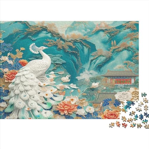 White Peacock Puzzles 1000 Teile Für Erwachsene Puzzles Für Erwachsene 1000 Teile Puzzle Lernspiele Ungelöstes Puzzle 1000pcs (75x50cm) von CPXSEMAZA