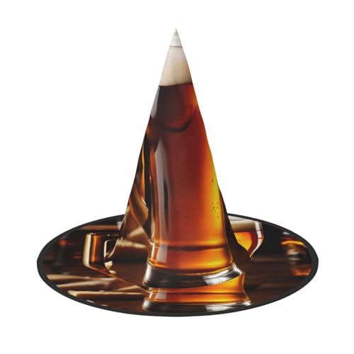 1 PC Halloween Hut - Bier Druck Hexen Dekor Party Hexe Kostüm Spitze Horn Kappe Festliches Geschenk 1 PC Halloween Hut - Bier Druck Hexen Dekor Party Hexe Kostüm Spitze Horn Kappe Festliches Geschenk von CPyuqw