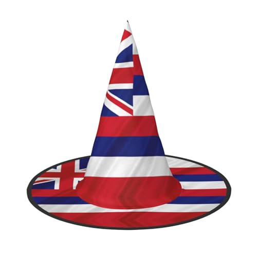 1 PC Halloween Hut - Flagge von Hawaii Amerikanische Druck Hexen Dekor Party Hexe Kostüm Spitze Horn Kappe Festliches Geschenk 1 PC Halloween Hut - Flagge von Hawaii Amerikanische Druck Hexen Dekor Party Hexe Kostüm Spitze Horn Kappe Festliches Geschenk von CPyuqw