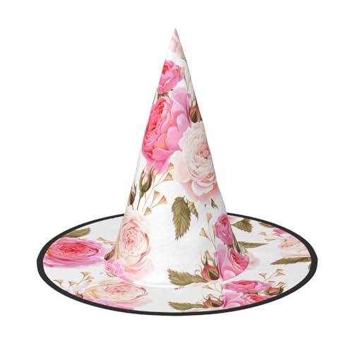 1 PC Halloween Hut - Floral Flower Rose Pink Print Hexen Dekor Party Hexe Kostüm Spitze Horn Kappe Festliches Geschenk 1 PC Halloween Hut - Floral Flower Rose Pink Print Hexen Dekor Party Hexe Kostüm Spitze Horn Kappe Festliches Geschenk von CPyuqw