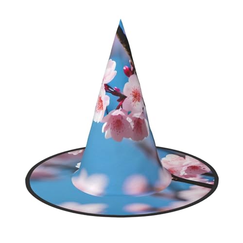 1 PC Halloween Hut - Rosa Kirschblüten Druck Hexen Dekor Party Hexe Kostüm Spitze Horn Kappe Festliches Geschenk 1 PC Halloween Hut - Rosa Kirschblüten Druck Hexen Dekor Party Hexe Kostüm Spitze Horn Kappe Festliches Geschenk von CPyuqw