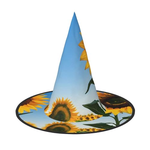 1 x Halloween-Hut – Sonnenblumen Sonne Druck Hexen Dekor Party Hexenkostüm Spitze Horn Kappe Festliches Geschenk 1 x Halloween-Hut – Sonnenblumen Sonne Druck Hexen Dekor Party Hexenkostüm Spitze Horn Kappe Festliches Geschenk von CPyuqw