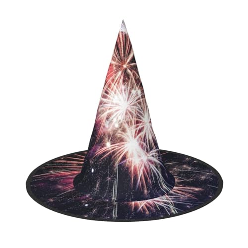 1PC Halloween Hut - Explosion Feuerwerk Druck Hexen Dekor Party Hexen Kostüm Spitze Horn Kappe Festliches Geschenk 1PC Halloween Hut - Explosion Feuerwerk Druck Hexen Dekor Party Hexen Kostüm Spitze Horn Kappe Festliches Geschenk von CPyuqw