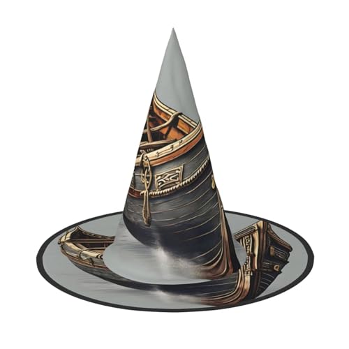 1PC Halloween Hut - Old Viking Boats Print Hexen Dekor Party Hexe Kostüm Spitze Horn Kappe Festliches Geschenk 1PC Halloween Hut - Old Viking Boats Print Hexen Dekor Party Hexe Kostüm Spitze Horn Kappe Festliches Geschenk von CPyuqw