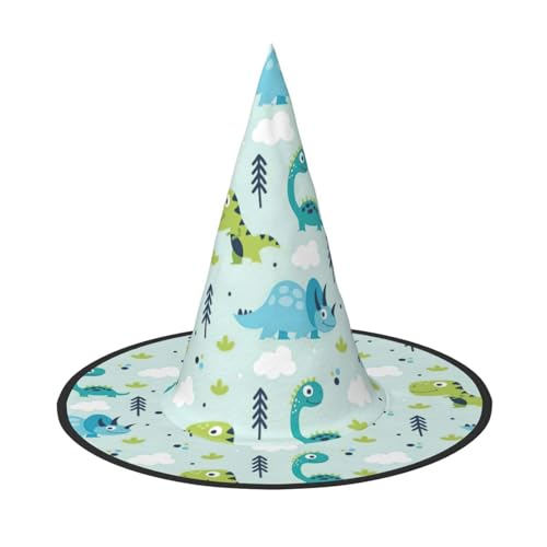 2 Stück Halloween-Hut – Dinosaurier-Muster Druck Hexen Dekor Party Hexenkostüm, spitze Hornkappe, festliches Geschenk 2 Stück Halloween-Hut – Dinosaurier-Muster Druck Hexen Dekor Party Hexenkostüm, spitze Hornkappe, festliches Geschenk von CPyuqw