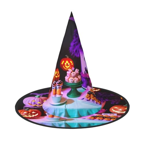 2 Stück Halloween-Hut – Halloween-Karnevalsparty, Druck, Hexendekoration, Party, Hexenkostüm, spitze Hornkappe, festliches Geschenk 2 Stück Halloween-Hut – Halloween-Karnevalsparty, Druck, Hexendekoration, Party, Hexenkostüm, spitze Hornkappe, festliches Geschenk von CPyuqw