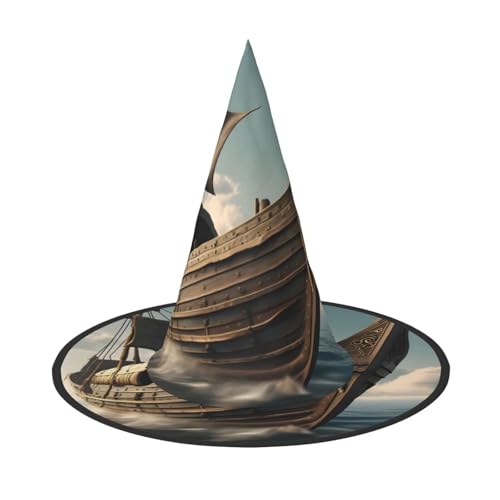 2 Stück Halloween-Hut – altes Wikingerboot, Hexendekoration, Party-Hexenkostüm, spitze Hornkappe, festliches Geschenk von CPyuqw