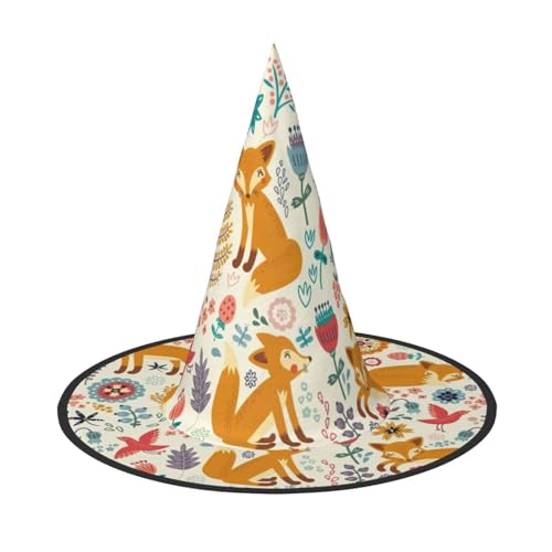 2 Stück Halloween-Hut – niedliches Blumenmuster mit Tiermuster, Hexendekoration, Party-Hexenkostüm, spitze Hornkappe, festliches Geschenk 2 Stück Halloween-Hut – niedliches Blumenmuster mit Tiermuster, Hexendekoration, Party-Hexenkostüm, spitze Hornkappe, festliches Geschenk von CPyuqw