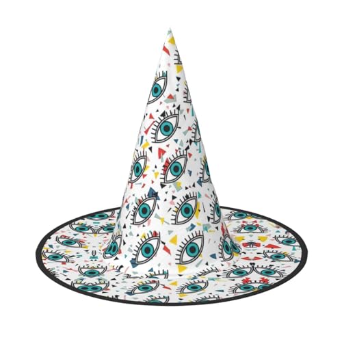 3 Stück Halloween-Hut – Augen Druck Hexen Dekor Party Hexenkostüm, spitze Hornkappe, festliches Geschenk 3 Stück Halloween-Hut – Augen Druck Hexen Dekor Party Hexenkostüm, spitze Hornkappe, festliches Geschenk von CPyuqw