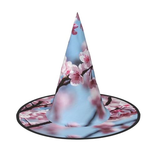 3 Stück Halloween-Hut – verführerische Kirschblüten Druck Hexen Dekor Party Hexenkostüm, spitze Hornkappe, festliches Geschenk 3 Stück Halloween-Hut – verführerische Kirschblüten Druck Hexen Dekor Party Hexenkostüm, spitze Hornkappe, festliches Geschenk von CPyuqw