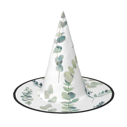 Halloween-Hut – Eukalyptusblätter, Hexendekoration, Party, Hexenkostüm, spitze Hornkappe, festliches Geschenk, 3 Stück von CPyuqw