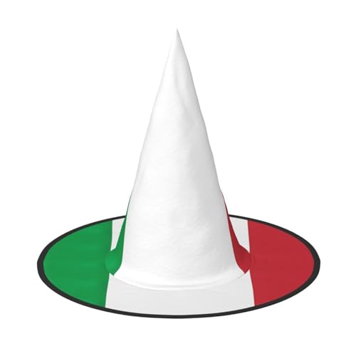Halloween-Hut – Italien-Flagge, Hexendekoration, Party, Hexenkostüm, spitze Hornkappe, festliches Geschenk, 2 Stück von CPyuqw