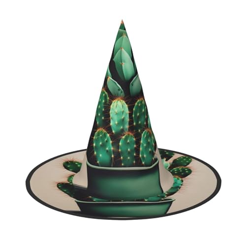 Halloween-Hut – Kaktus-Kunstdruck, Hexendekoration, Party, Hexenkostüm, spitze Hornkappe, festliches Geschenk, 3 Stück von CPyuqw