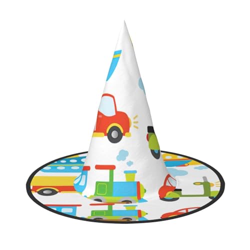 Halloween-Hut – abwechslungsreicher Transport Druck Hexen Dekor Party Hexenkostüm, spitze Hornkappe, festliches Geschenk von CPyuqw