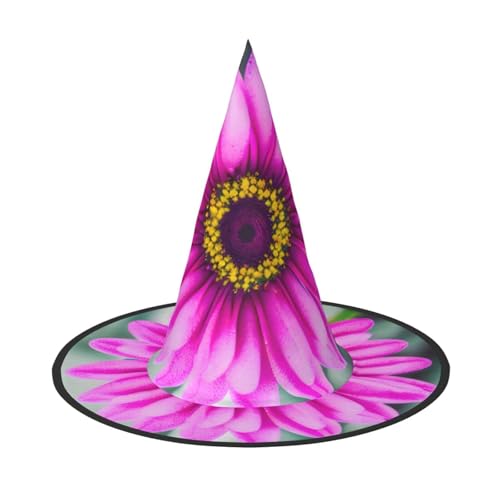 Halloween-Hut – rosa Blumendruck, Hexendekoration, Party, Hexenkostüm, spitze Hornkappe, festliches Geschenk, 2 Stück Halloween-Hut – rosa Blumendruck, Hexendekoration, Party, Hexenkostüm, spitze Hornkappe, festliches Geschenk, 2 Stück von CPyuqw