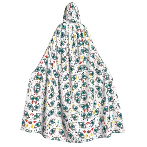 Halloween Kapuzenumhang Kostüm - Unisex Erwachsene Augen Druck Umhang für Partys, Karneval, Comic Ausstellungen von CPyuqw