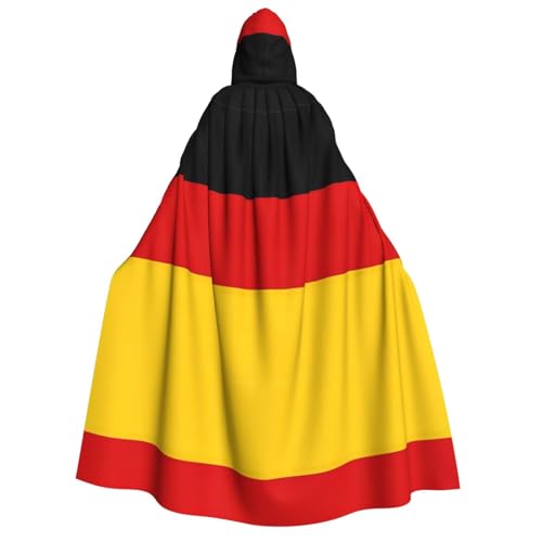 Halloween Kapuzenumhang Kostüm - Unisex Erwachsene Deutschland Flagge Druck Umhang für Partys, Karneval, Comic Ausstellungen von CPyuqw