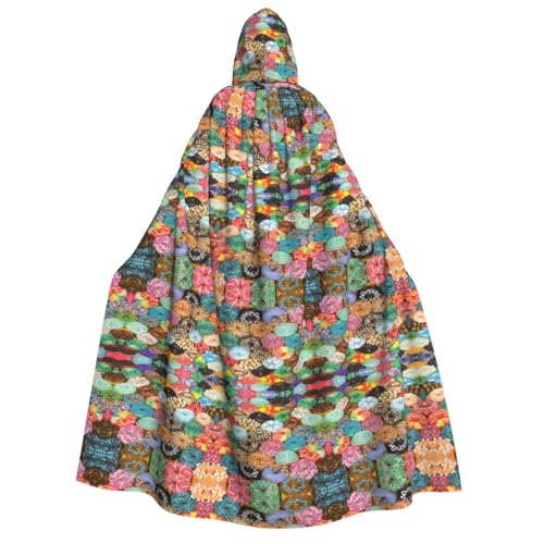 Halloween Kapuzenumhang Kostüm Unisex Erwachsene Donuts Druck Umhang für Partys, Karneval, Comic Ausstellungen Halloween Kapuzenumhang Kostüm Unisex Erwachsene Donuts Druck Umhang für Partys, Karneval, Comic Ausstellungen von CPyuqw