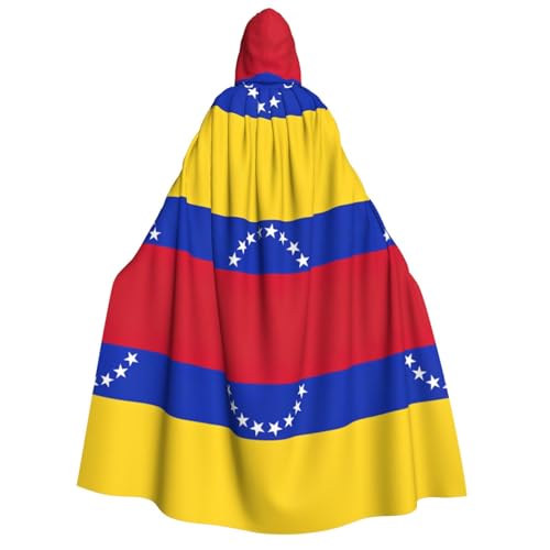 Halloween Kapuzenumhang Kostüm - Unisex Erwachsene Flagge von Venezuela Druck Umhang für Partys, Karneval, Comic Ausstellungen von CPyuqw