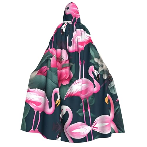 Halloween Kapuzenumhang Kostüm - Unisex Erwachsene Flamingo Floral Printed Print Cape für Partys, Karneval, Comic Ausstellungen Halloween Kapuzenumhang Kostüm - Unisex Erwachsene Flamingo Floral Printed Print Cape für Partys, Karneval, Comic Ausstellungen von CPyuqw