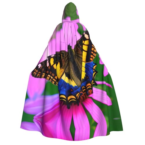 Halloween Kapuzenumhang Kostüm - Unisex Erwachsene Floral Schmetterling Druck Umhang für Partys, Karneval, Comic Ausstellungen Halloween Kapuzenumhang Kostüm - Unisex Erwachsene Floral Schmetterling Druck Umhang für Partys, Karneval, Comic Ausstellungen von CPyuqw