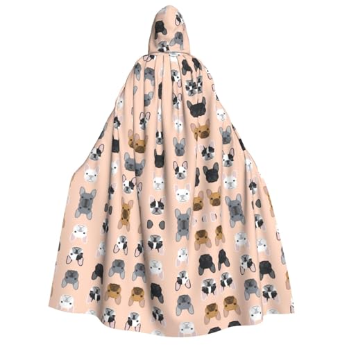 Halloween Kapuzenumhang Kostüm Unisex Erwachsene Französisch Druck Umhang für Partys, Karneval, Comic Ausstellungen von CPyuqw