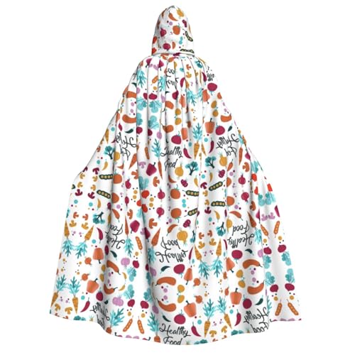 Halloween Kapuzenumhang Kostüm Unisex Erwachsene Gesundes Essen Druck Umhang für Partys, Karneval, Comic Ausstellungen Halloween Kapuzenumhang Kostüm Unisex Erwachsene Gesundes Essen Druck Umhang für Partys, Karneval, Comic Ausstellungen von CPyuqw