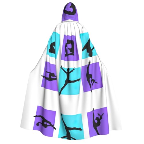 Halloween Kapuzenumhang Kostüm Unisex Erwachsene Gymnastik Spiel Druck Umhang für Party Karneval Comic Ausstellungen von CPyuqw