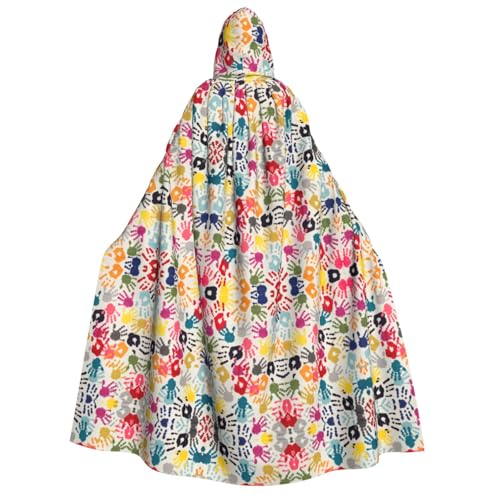 Halloween Kapuzenumhang Kostüm Unisex Erwachsene Handabdruck Umhang für Party Karneval Comic Ausstellung von CPyuqw