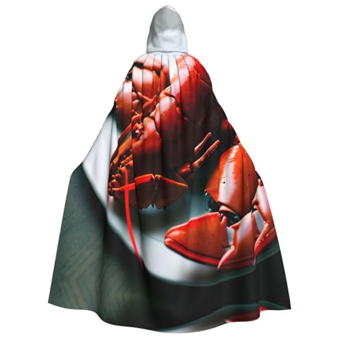 Halloween Kapuzenumhang Kostüm - Unisex Erwachsene Hummer Druck Umhang für Partys, Karneval, Comic Ausstellungen von CPyuqw