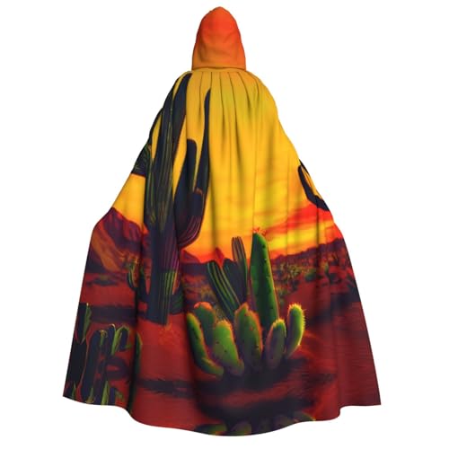 Halloween Kapuzenumhang Kostüm - Unisex Erwachsene Kaktus in Wüste Druck Umhang für Partys, Karneval, Comic Ausstellungen Halloween Kapuzenumhang Kostüm - Unisex Erwachsene Kaktus in Wüste Druck Umhang für Partys, Karneval, Comic Ausstellungen von CPyuqw