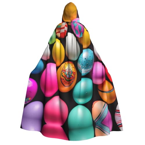 Halloween Kapuzenumhang Kostüm - Unisex Erwachsene Ostereier Druck Umhang für Partys, Karneval, Comic Ausstellungen von CPyuqw
