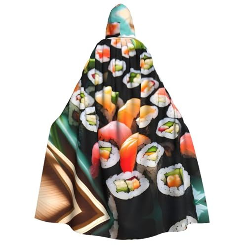 Halloween Kapuzenumhang Kostüm - Unisex Erwachsene Sushi Druck Umhang für Partys, Karneval, Comic Ausstellungen Halloween Kapuzenumhang Kostüm - Unisex Erwachsene Sushi Druck Umhang für Partys, Karneval, Comic Ausstellungen von CPyuqw