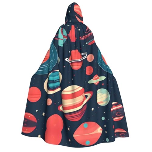 Halloween Kapuzenumhang Kostüm Unisex Erwachsene Weltraum Planeten Druck Umhang für Party Karneval Comic Ausstellungen Halloween Kapuzenumhang Kostüm Unisex Erwachsene Weltraum Planeten Druck Umhang für Party Karneval Comic Ausstellungen von CPyuqw