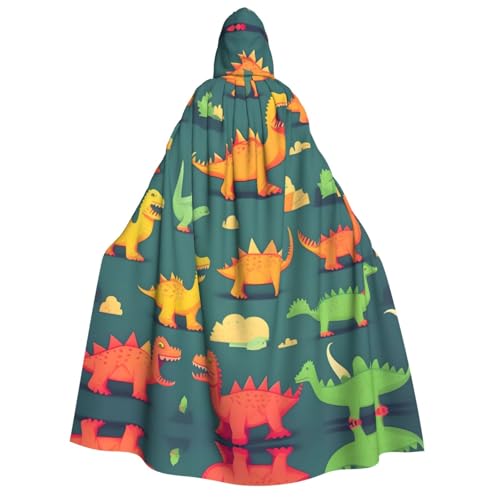 Halloween Kapuzenumhang Kostüm - Unisex Erwachsene viele kleine Dinosaurier Druck Umhang für Partys, Karneval, Comic Ausstellungen Halloween Kapuzenumhang Kostüm - Unisex Erwachsene viele kleine Dinosaurier Druck Umhang für Partys, Karneval, Comic Ausstellungen von CPyuqw