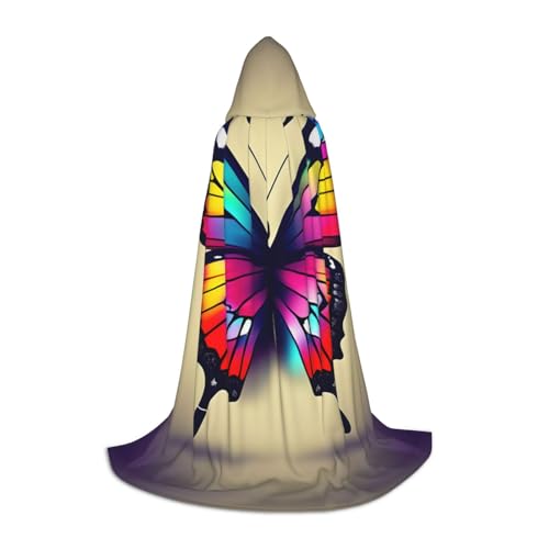 L Halloween-Kapuzenumhang – Unisex, buntes Schmetterlingskostüm für Partys, Karneval und Comic-Ausstellungen L Halloween-Kapuzenumhang – Unisex, buntes Schmetterlingskostüm für Partys, Karneval und Comic-Ausstellungen von CPyuqw